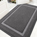 OLANLY Indoor Outdoor Front Door Mat - Waterproof All-Season Doormat, Sturdy Rubber, 59x35, Dark Grey