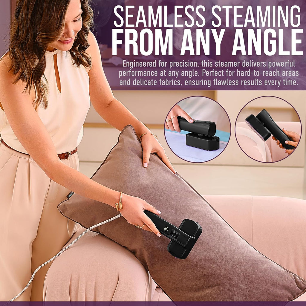 Travel Garment Steamer by [Brand Name] - 1200W Handheld Clothes Steamer with 4 Modes & 20s Fast Heating - Portable Wrinkle Remover for Home & Travel - Black