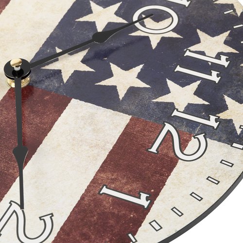 La Crosse 404-2631F 12 in. Americana Decorative Quartz Analog Wall Clock
