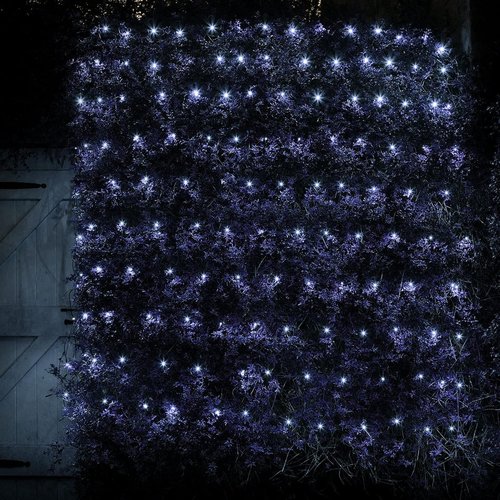 Dazzle Bright 360 LED Net Lights - 12FT x 5FT Waterproof String Lights with 8 Modes | White Christmas Decor