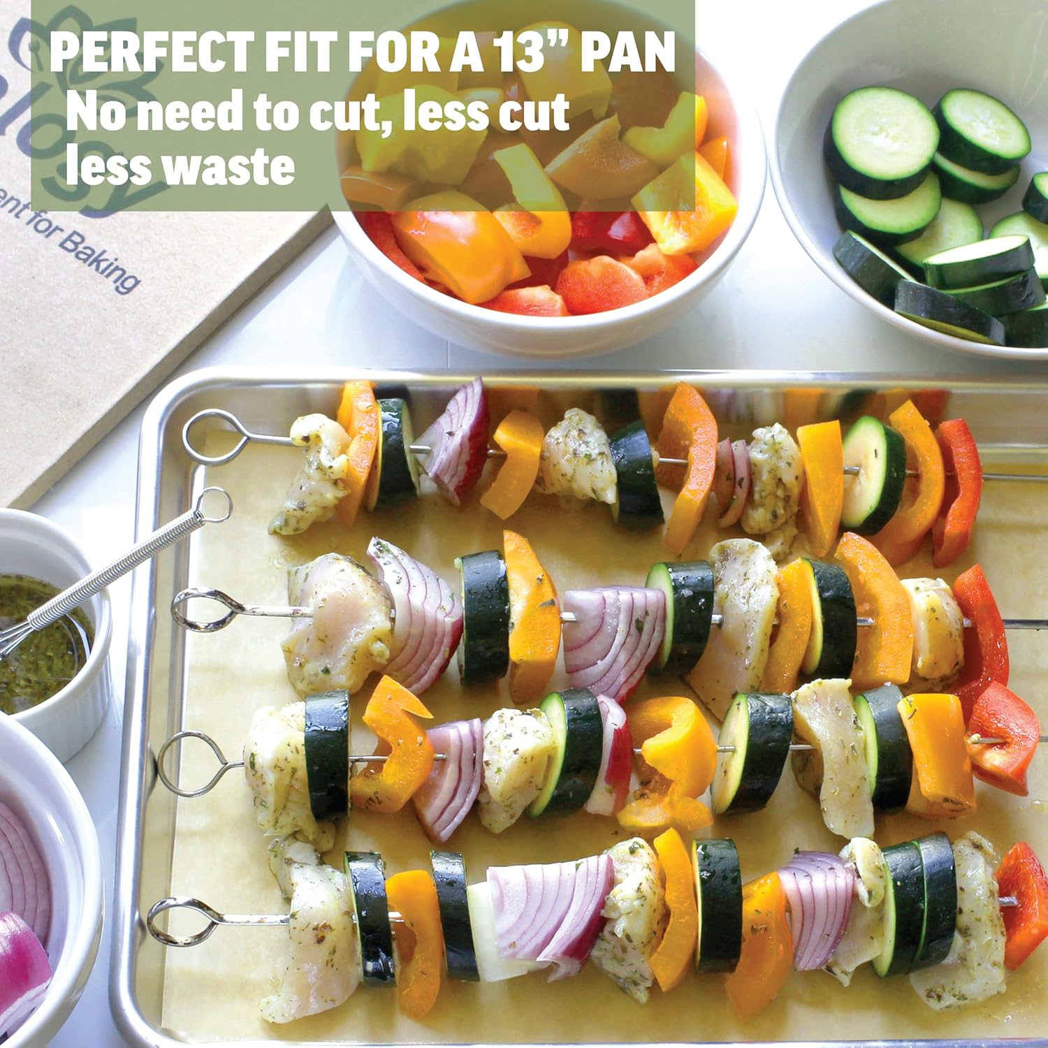 Zenlogy Parchment Paper - Unbleached, Non-Stick, High Heat | 200 Pre-Cut Sheets for Baking & Roasting