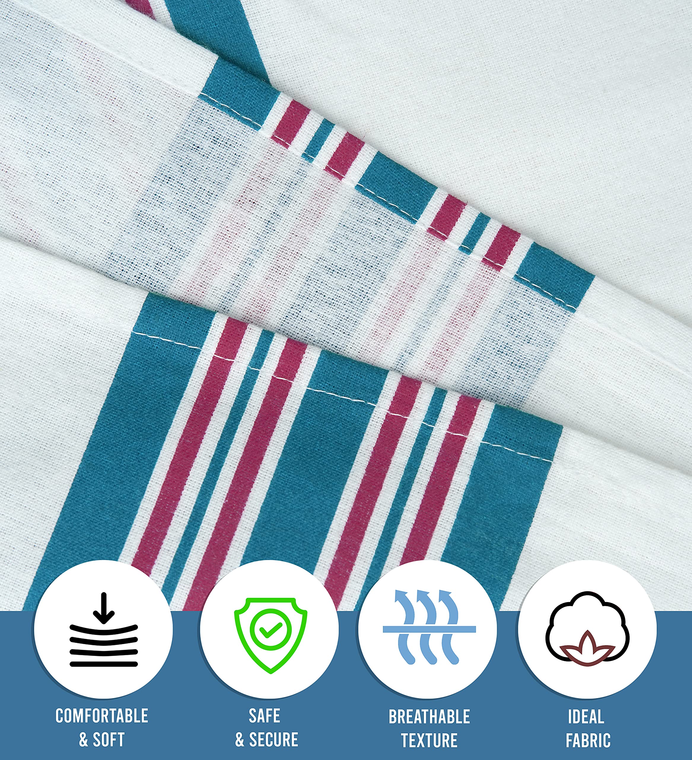 Baby Receiving Blankets, 100% Cotton Flannel Receiving Blanket, Perfect for swaddling & Wrapping, Ultra-Soft Hospital Blankets, Size 30 x 40 inch (6)