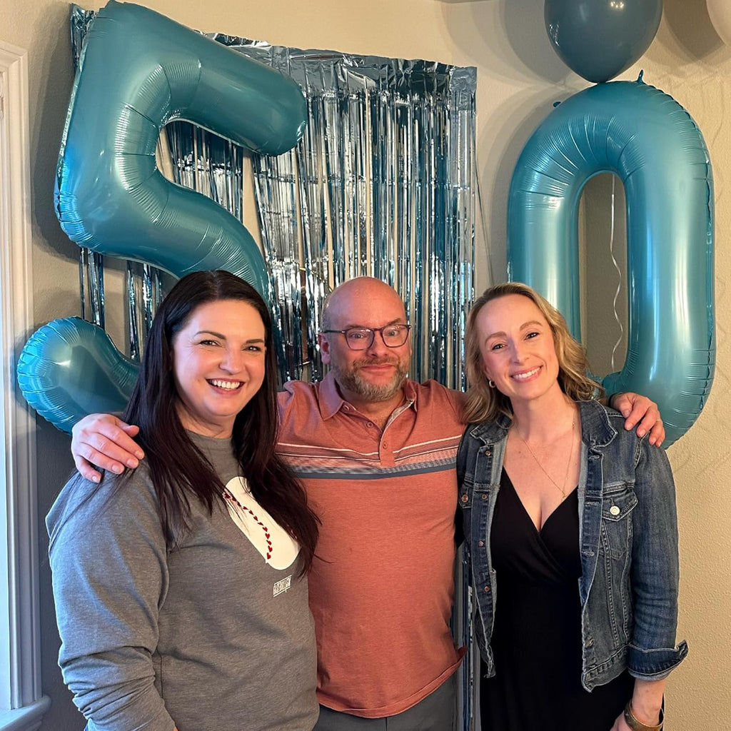 Pearlescent Blue Number Balloon - 40 Inch 0 Balloon for Birthday Decorations | Perfect Party Supplies