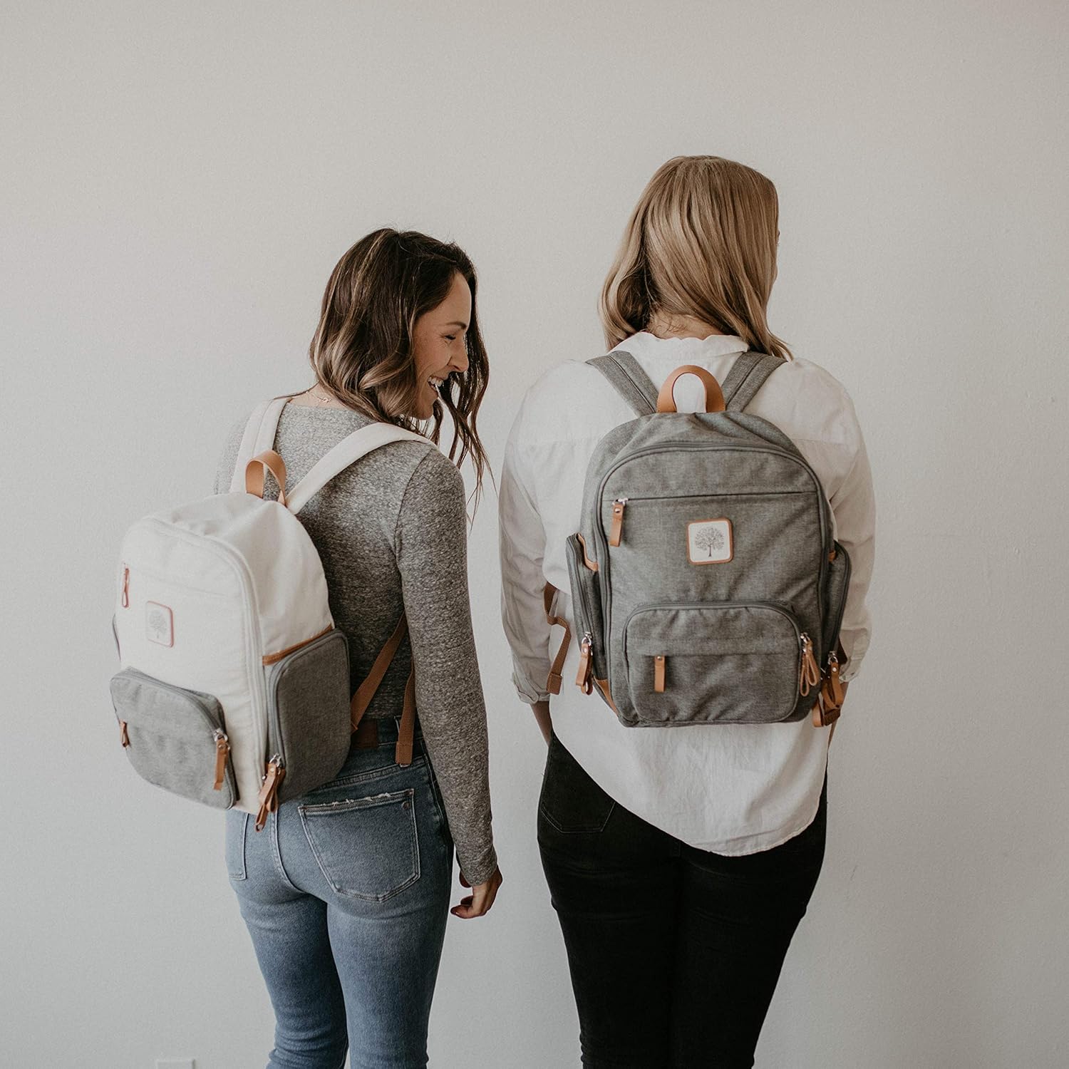 Parker Baby Diaper Backpack - Insulated Full Zip Diaper Bag for Parents - Gray Color