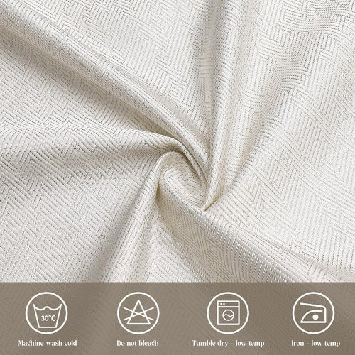 Majestic Giftware Polyester Tablecloths for Rectangle Tables | (54/72) - TC1336 Jacquard Desert White Gold Print Hem Stitch Dining Table Cover | Decorative Washable Tablecloth for Kitchen, Dining