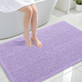 OLANLY Large Bath Rugs - Extra Soft Chenille, Quick-Dry Rubber Backing, Machine Washable | Lavender 47x32