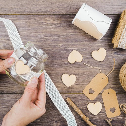 Kate Aspen Wooden Hearts for Guest Book (Set of 150) Wedding Guestbook Alternative Drop Box Hearts, Unfinished Wood Shapes for Crafts