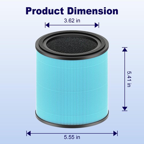 AP0601 Replacement Filter Compatible with AIRTOK AP0601 Air Purifier, 4-in-1 H13 True HEPA and High-Efficiency Activated Carbon Filter, AP0601-RF, 2 Pack