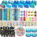 Joyvorite 144 Pcs Under the Sea Party Favors Set with Keychains Slap Bracelet Scratch Art Tattoo Stickers Wristbands Treat Boxes Ocean Party Favors Under the Sea Party Decorations