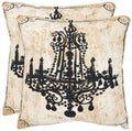 SAFAVIEH Pillows Collection Velleron Decorative Pillow, 20-Inch, Beige, Set of 2