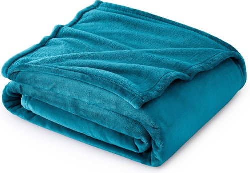 Bedsure GentleSoft Fleece Throw Blanket - Teal 300GSM Cozy Plush Blanket for Couch & Bed, 50x60 Inches