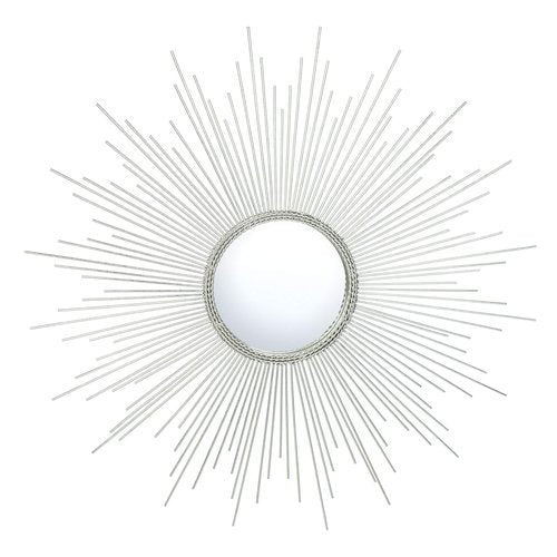 Safavieh Home Collection Emme 30-inch Silver Sunburst Round Silver Mirror