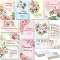Motiskyy 50 Pack Christian Anniversary Cards with Envelopes and Stickers Religious Anniversary Faith Based Blessings Greeting Cards Bulk for Couples Churches Wife Wedding Celebrating Moments