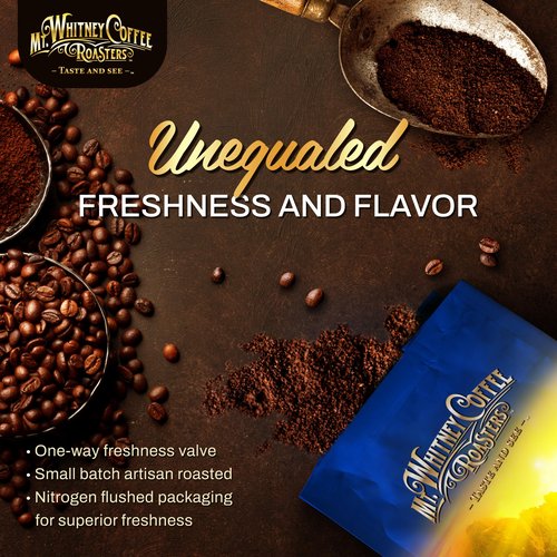 Mt. Whitney Organic Papua New Guinea, Medium Dark Roast, Low Acid Coffee (Ground 5Lb)