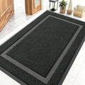 OLANLY Waterproof Front Door Mat - All-Season, Sturdy Natural Rubber, Easy Clean | 47x30, Black