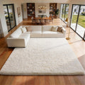 Ophanie Area Rugs - Large Ivory Shag Carpet for Living Room | Soft 9x12 Nursery Rug for Kids' Rooms