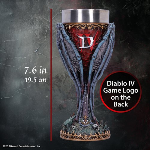 Nemesis Now Diablo IV Lilith Goblet, 19.5cm, Officially Licensed, Hand-Painted and Giftable, Premium Quality Collectible Chalice