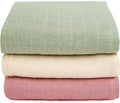 Skiennix Organic Muslin Swaddle Blankets - 100% Cotton, Soft & Breathable, 3-Pack, 47 x 47 Inches