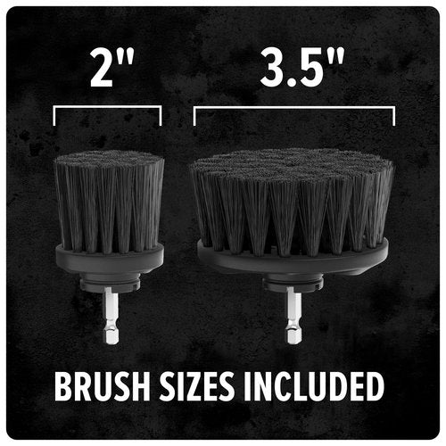 Dirt Devil Hard Bristle Cleaning Brush Set, 2 Piece, 2" and 3.5" Brushes Included, for Use on Brick, Grout, Cast Iron and More, Heavy Duty Cleaning, Scrubber Brush Drill Attachment for Cleaning