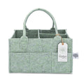 Parker Baby Diaper Caddy - Stylish Nursery Storage Bin & Car Organizer for Diapers - Sage Green