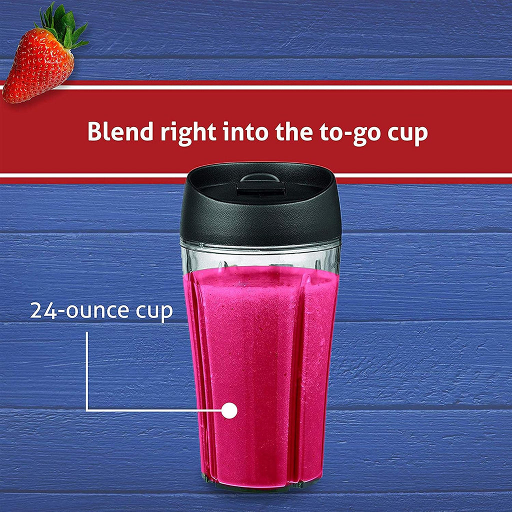 Oster Pro 1200 Blender - 7-Speed Smoothie Maker with Glass Jar & 24oz To-Go Cup, Brushed Nickel