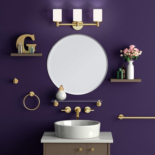 Gatco 4235 Latitude II, Robe Hook, Brushed Brass/Wall Mount 2.25" W Double Robe Hook, Towel Hook