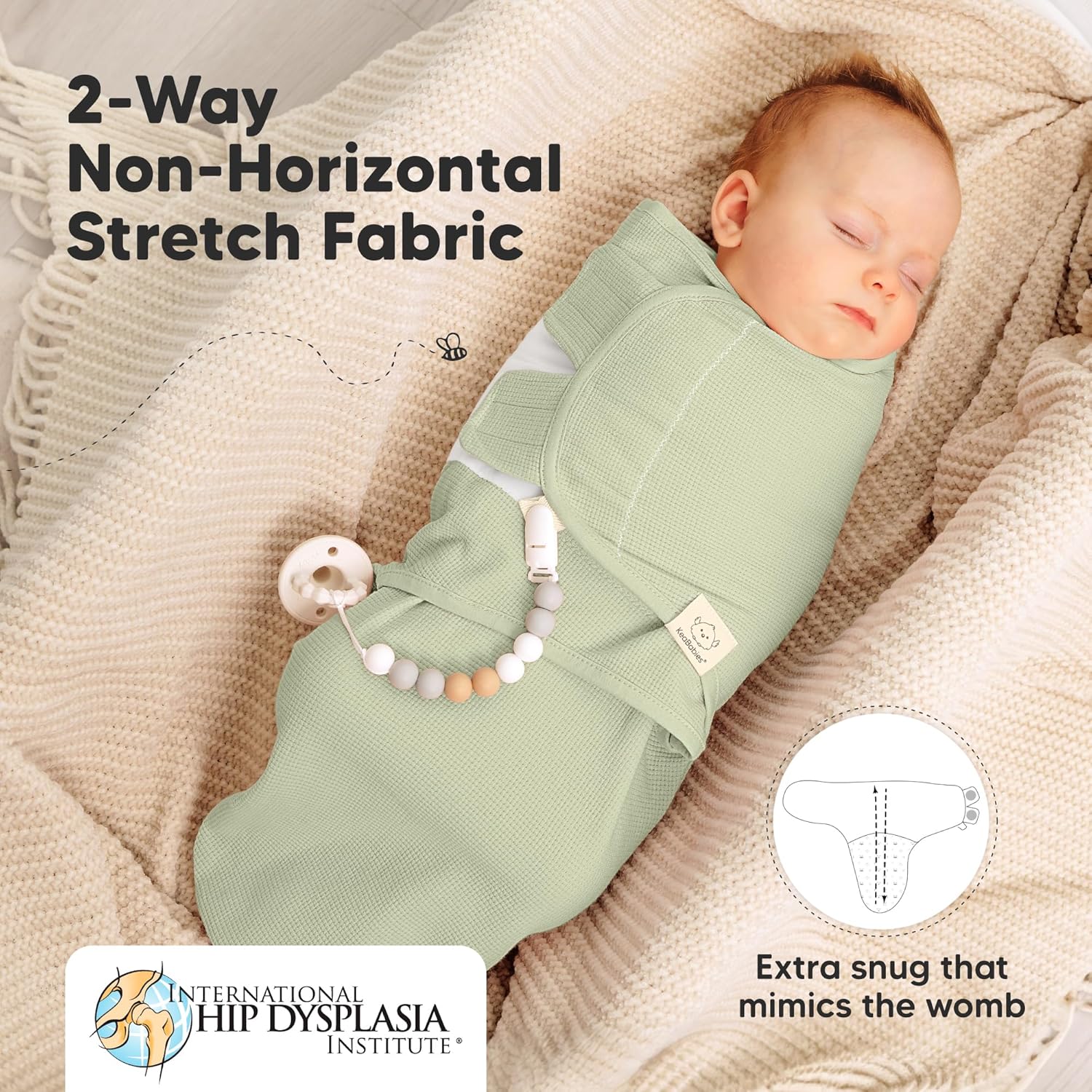 Willow 3-Pack Organic Swaddles - Soft & Snug Baby Sleep Sacks for Newborns 0-3 Months