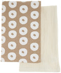 Mud Pie Cream Waffle Towel Set; 26" x 16 1/2"