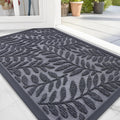 OLANLY Indoor Outdoor Door Mat - Waterproof All-Weather Doormat, 29.5x17, Sturdy Natural Rubber, Easy Clean, Medium Grey
