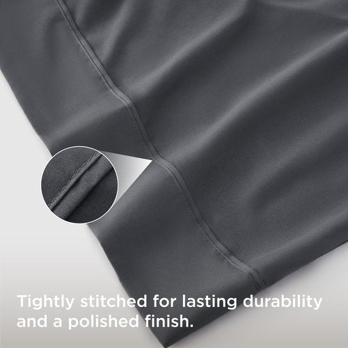 Bedsure Queen Pillow Cases Set of 4 - Dark Grey Brushed Microfiber Pillowcases 4 Pack, Super Soft Pillow Case Covers with Envelope Closure for Kids, Wrinkle, Fade Resistant, 20x30 Inches