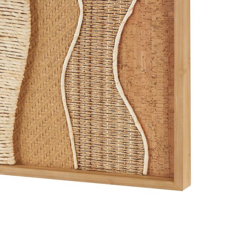 Deco 79 Wood Abstract Handmade Home Wall Decor Dimensional Wavy Mixed Media Wall Sculpture with Various Textures and Patterns, Wall Art 15" x 2" x 23", Brown