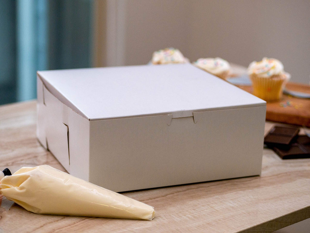 SCT White One-Piece Non-Window Bakery Boxes, 5.5 x 5.5 x 4, White, Paper, 250/Carton