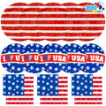 JOYIN 200 Pcs July 4th Plates & Napkins Patriotic Party Supplies, American Flag Patriotic Paper Plates Napkins, 4th of July Memorial Independence Day Party Tableware Decoration Supply, Serve 50