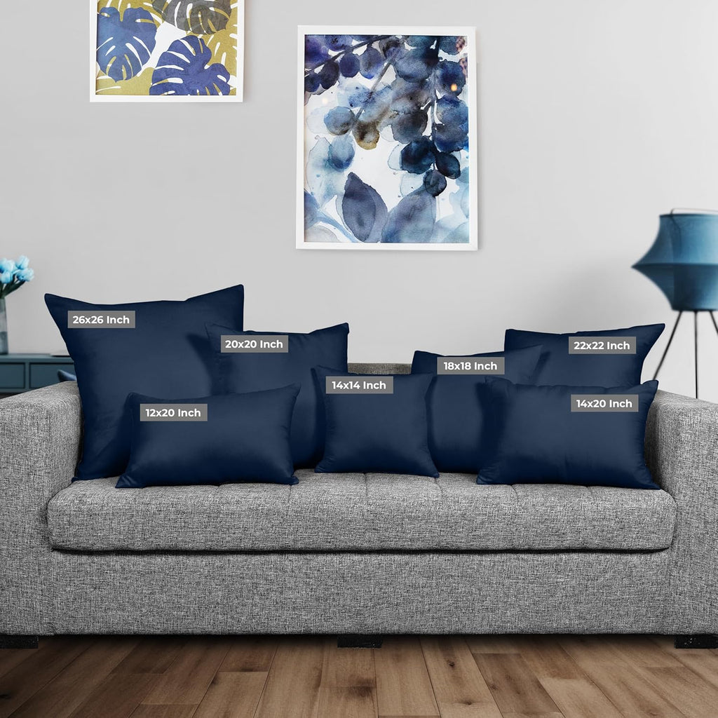 Utopia Bedding 20x20 Pillow Inserts - Set of 2 Navy Decorative Throw Pillows | Soft & Supportive Cushions for Home
