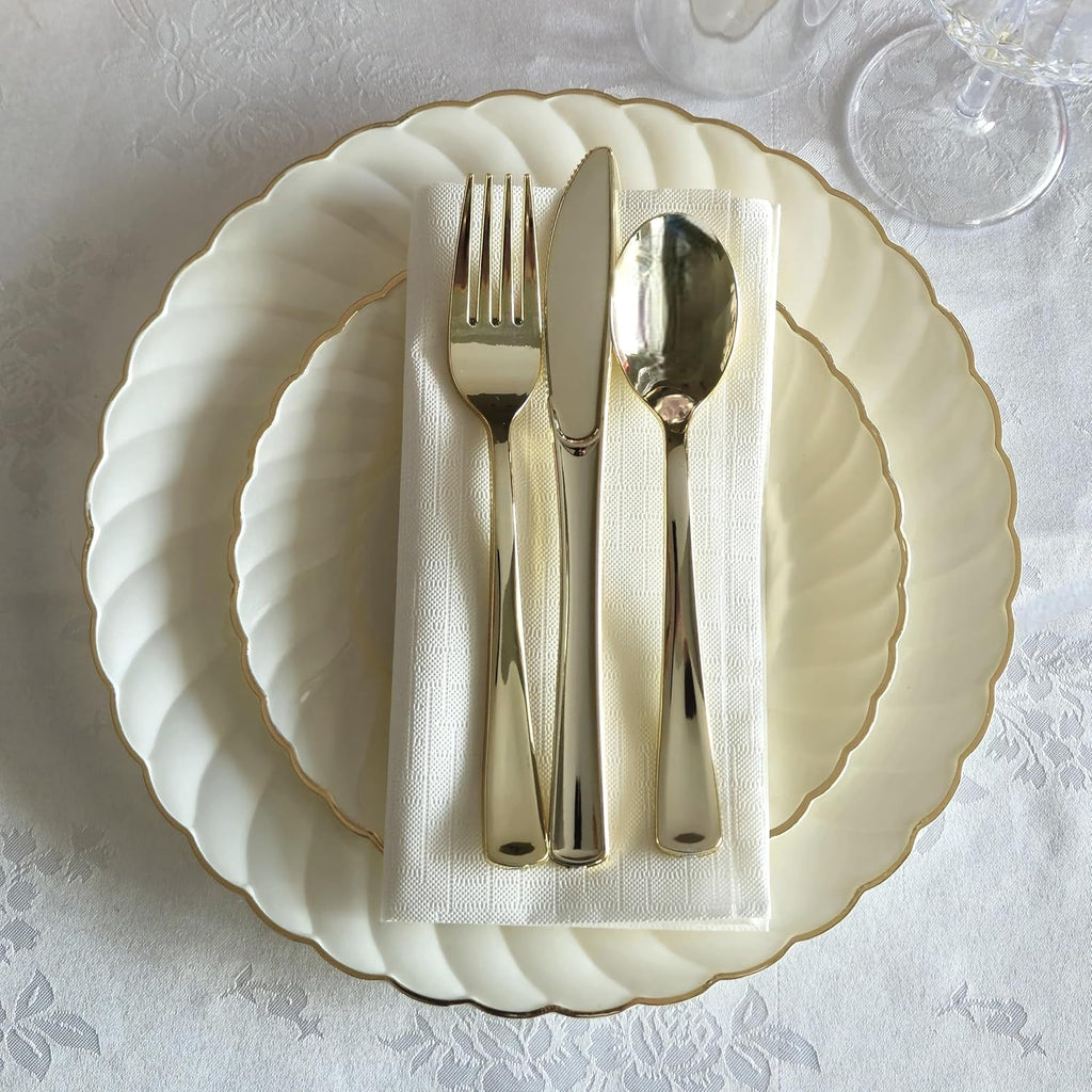 OCCASIONS Premium 3-Ply Wedding Party Dinner Paper Napkins - 240 Piece Pack, Square Fold