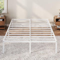 Allewie Queen Bed Frame - 12 Inch Metal Platform Bed with Storage | Easy Assembly, White Finish