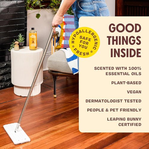 Aunt Fannie's Hardwood Floor Cleaner - Ultra Concentrated, Vinegar-Free, Bright Lemon Scent | 32 oz (Pack of 3)