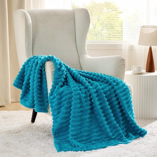 Bedsure GentleSoft Twin Blanket - Cozy Teal Throw for Women | Soft & Large 66x90 Inches