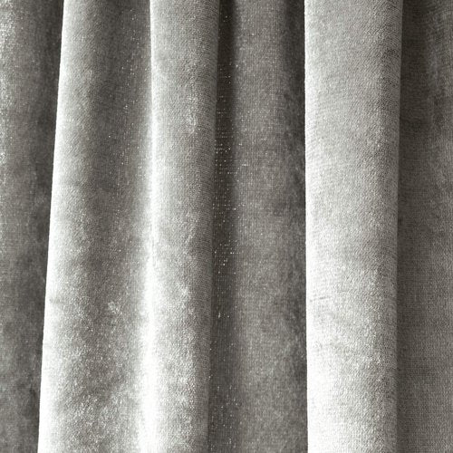 Lush Decor Velvet Dream Curtains | Solid Color Luxury Shimmery Window Curtain Panel Set (Pair), 84” x 40”, Silver