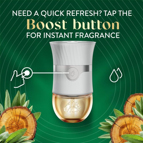Air Wick Plug in Scented Oil Refill, 5ct, White Sage & Mahogany, Air Freshener, Essential Oils