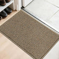 COSY HOMEER Door Mat - Non-Slip Absorbent Entryway Rug | 20" x 32" Taupe Washable Floor Mat