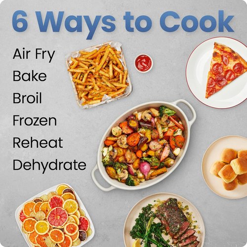 Chefman Air Fryer - TurboFry 7-Qt | 6-in-1 High-Powered Cooking for Crispier Results - Black