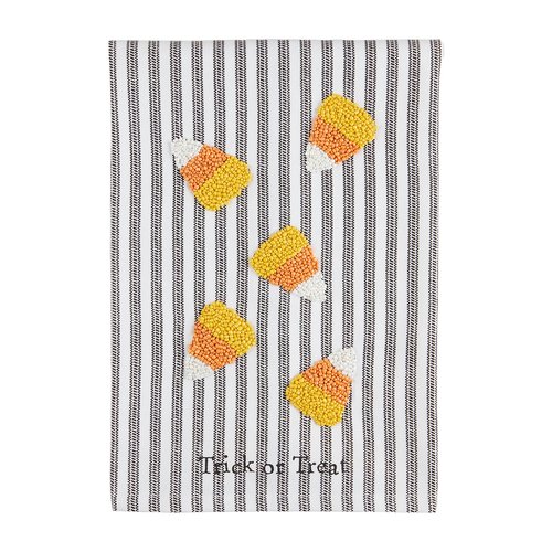 Mud Pie Halloween Bead Towel, Candy, 26" x 14"