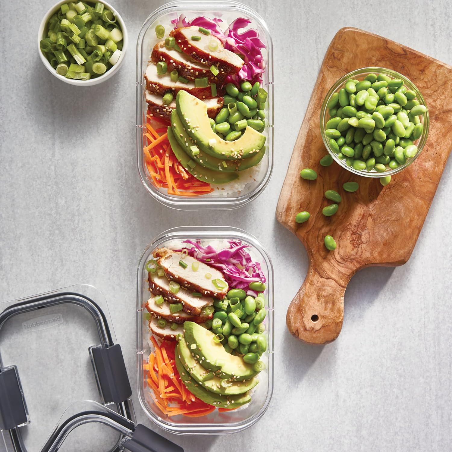 Rubbermaid Brilliance Airtight Food Storage Containers - BPA Free | Set of 4 (4.7 Cup) for Meal Prep & Leftovers