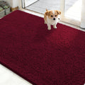 OLANLY Dog Door Mat - Absorbent Non-Slip Chenille Mud Mat for Muddy Paws | 50x30, Burgundy