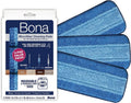 Bona Microfiber Cleaning Pads - 3-Pack for Hardwood & Hard Surface Floors - Dual Zone Cleaning