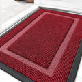 OLANLY Waterproof Front Door Mat - All-Season Indoor/Outdoor Doormat, Easy Clean, 36x24, Wine Red