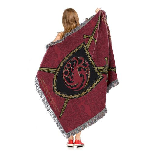 Northwest Game of Thrones - House of The Dragon Woven Tapestry Throw Blanket, 48" x 60", Remember Blood
