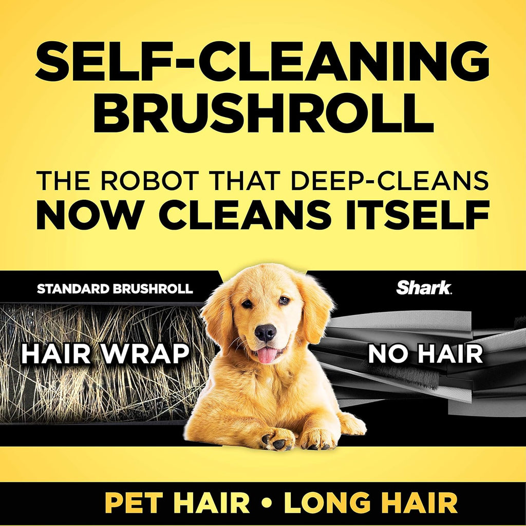 Shark AI Robot Vacuum - Smart Mapping & Scheduling for Pet Hair | Black/Silver (RV2001)