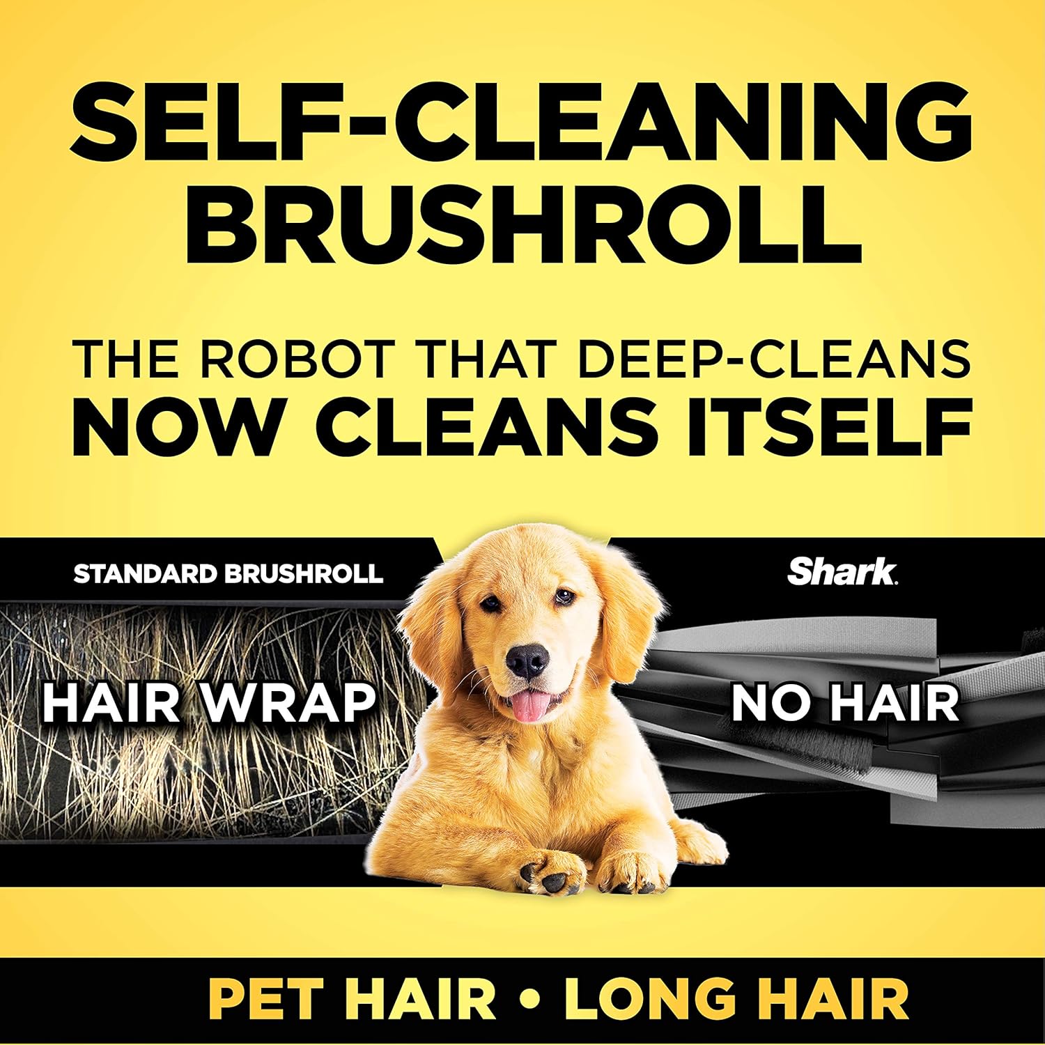 Shark AI Robot Vacuum - Smart Mapping & Scheduling for Pet Hair | Black/Silver (RV2001)